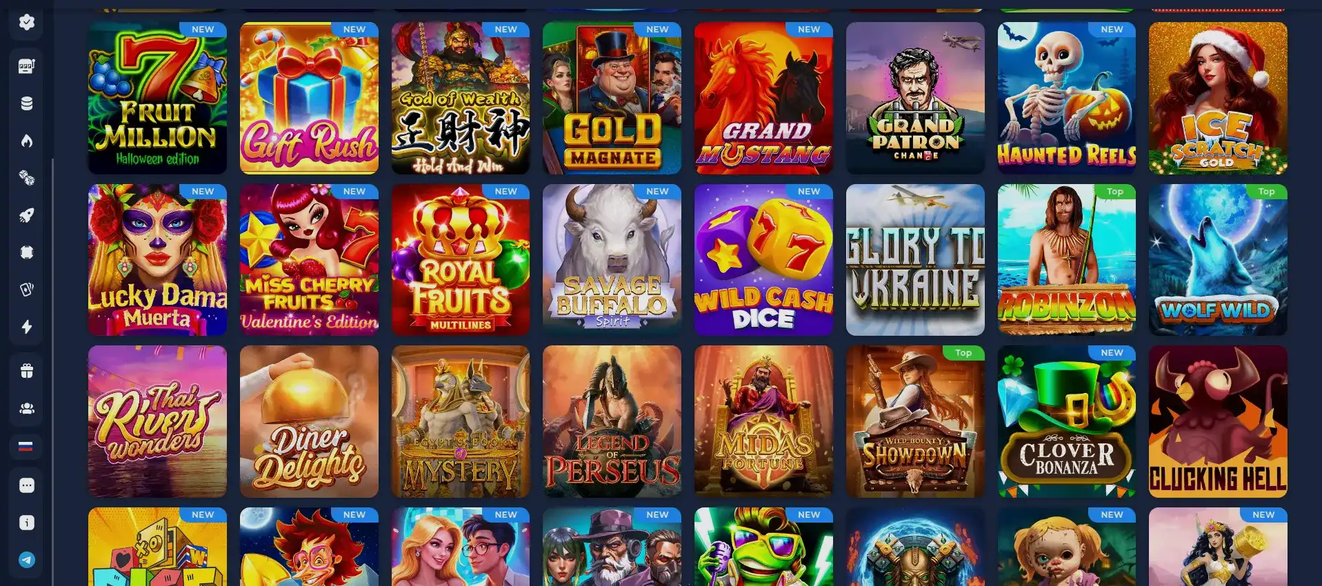 Мобильная версия Гет Икс казино на экране смартфона